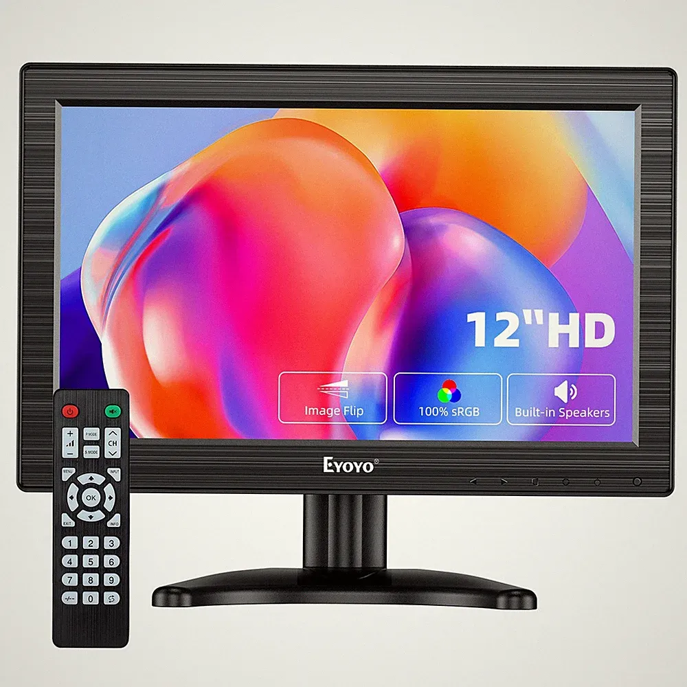 Eyoyo Portable Screen 1366x768 12" Gaming Display AV HDMI BNC VGA CCTV Monitor