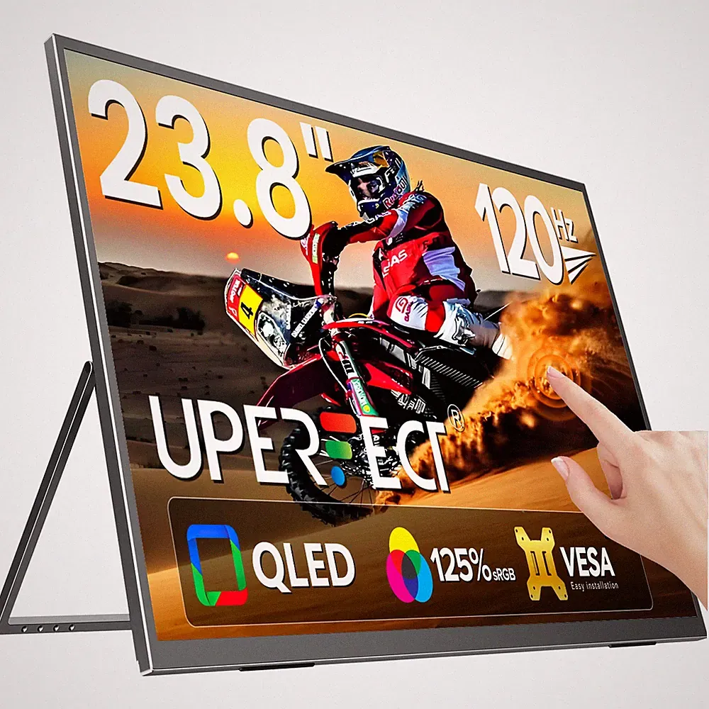 FHD Portable Monitor 23.8 Inch 120Hz Computer Gaming Display USB-C HDMI Screen