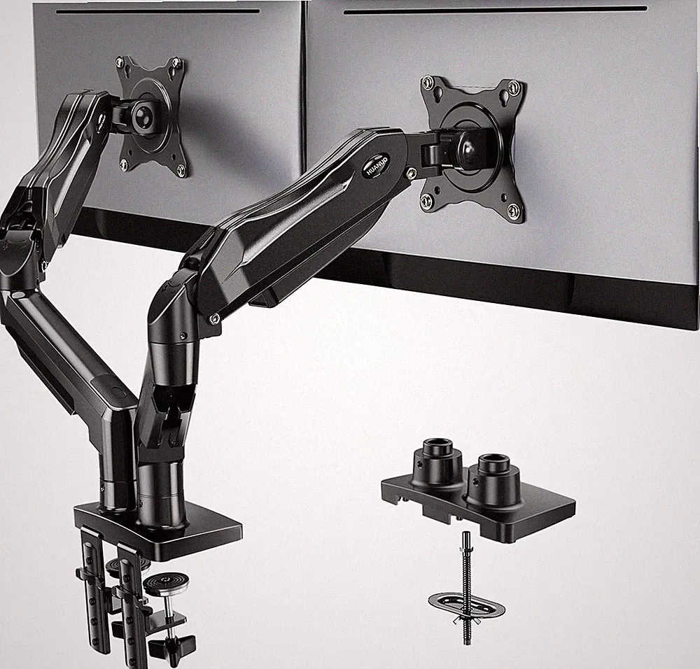 FlowLift™ Dual Monitor Stand, Fully Adjustable Gaming Monitor Desk Mount for...