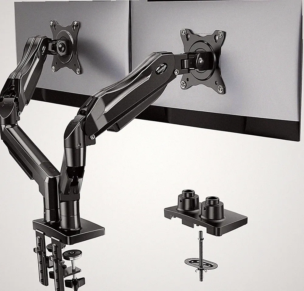 Flowlift™ Dual Monitor Stand, Fully Adjustable Gaming Monitor Desk Mount for 13