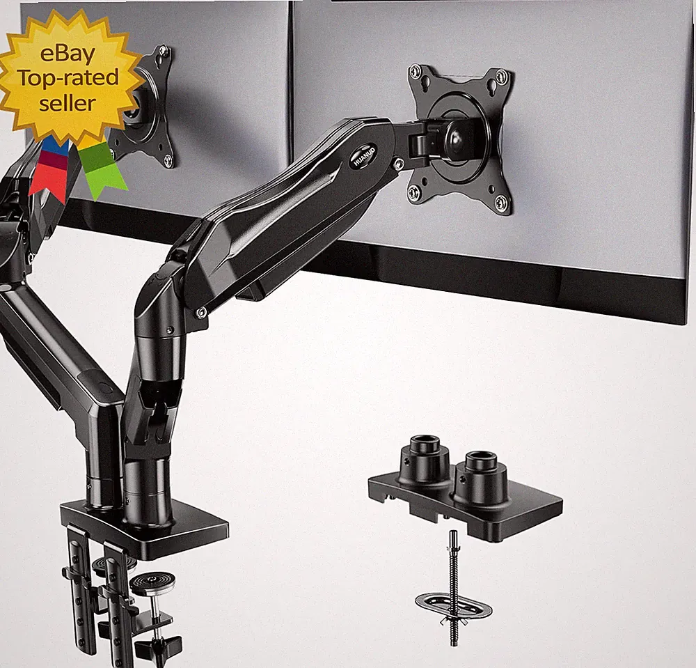Flowlift™ Dual Monitor Stand Fully Adjustable Gaming Monitor Desk Mount for 13–3