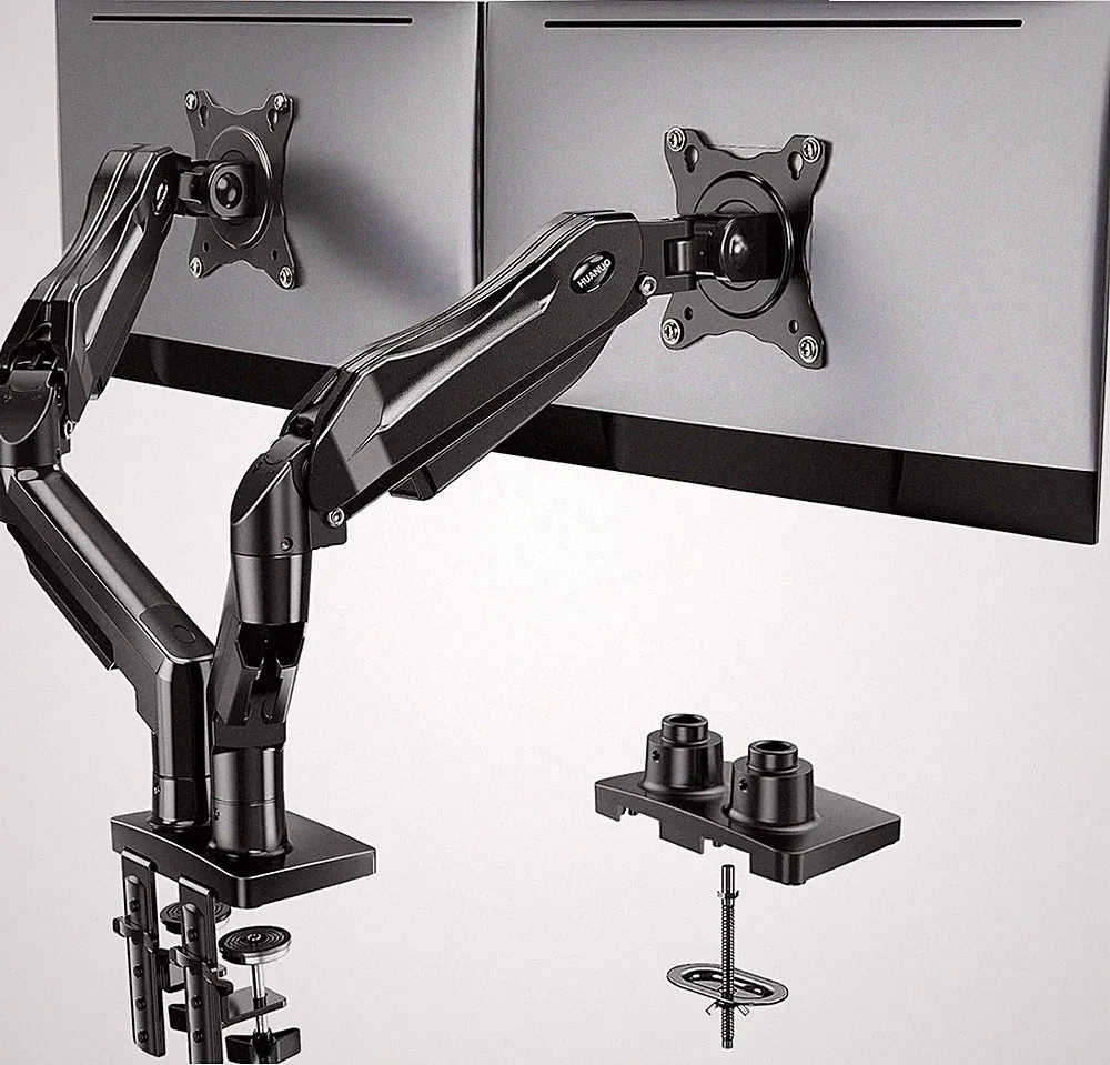 Flowlift™ Dual Monitor Stand, Fully Adjustable Gaming Monitor Desk Mount for 13