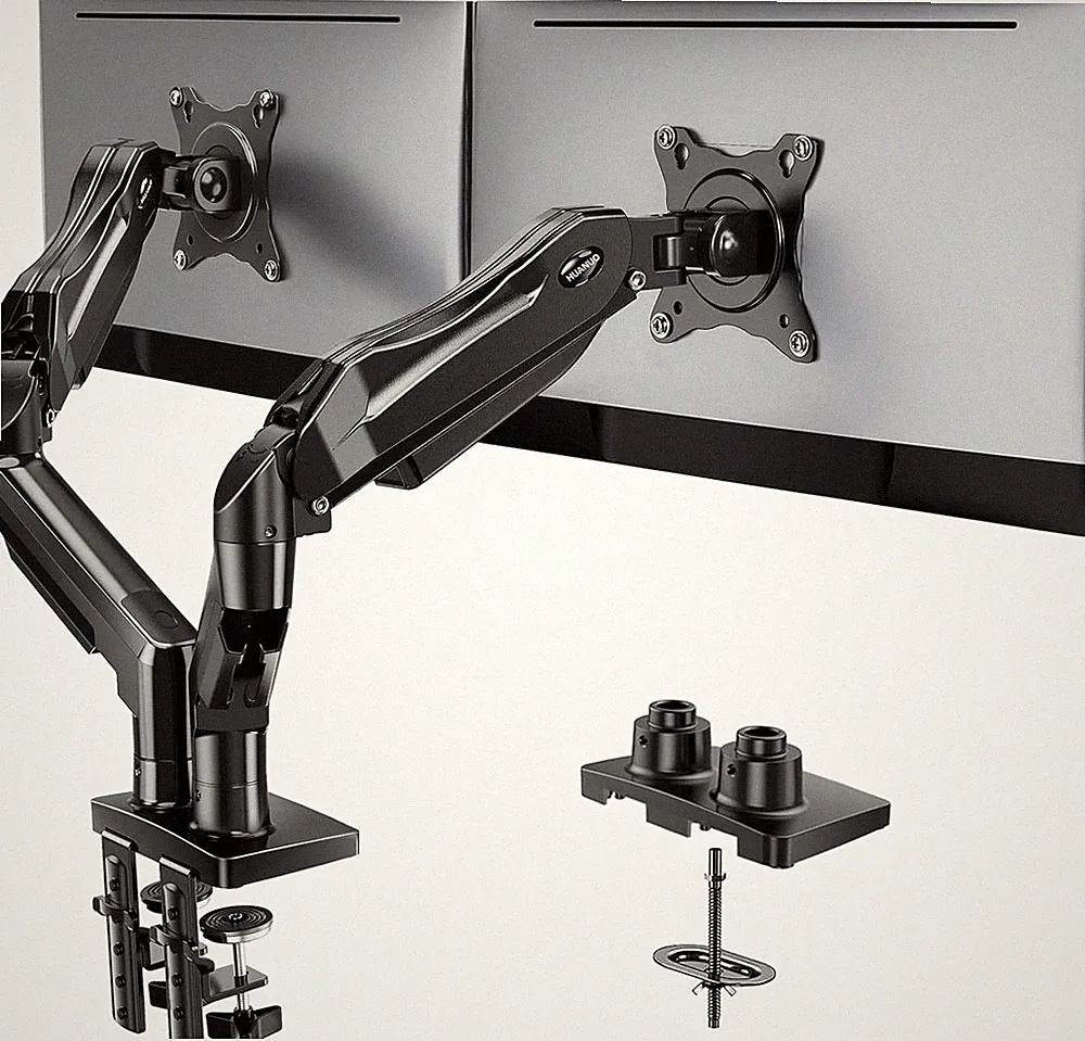 Flowlift™ Dual Monitor Stand, Fully Adjustable Gaming Monitor Desk Mount for 13