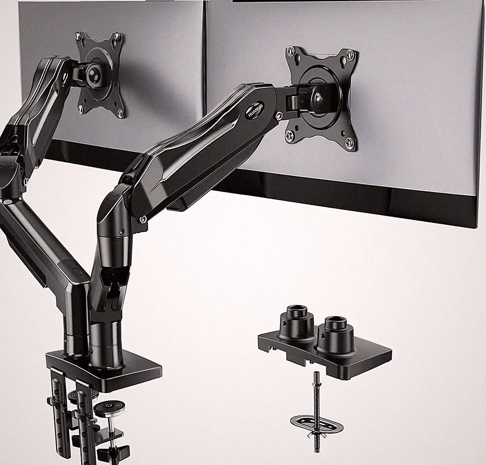 FlowLift™ Dual Monitor Stand, Fully Adjustable Gaming Monitor Desk Mount for...