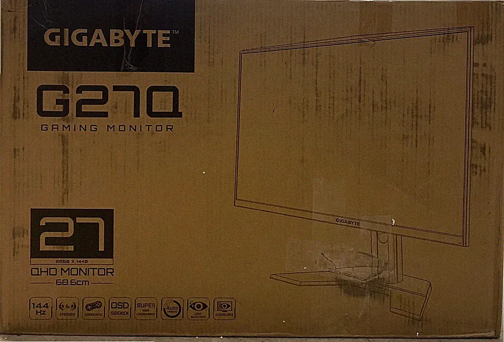 for Parts GIGABYTE G27Q 27" 144Hz 1440P Gaming Monitor, 2560 x 1440 IPS