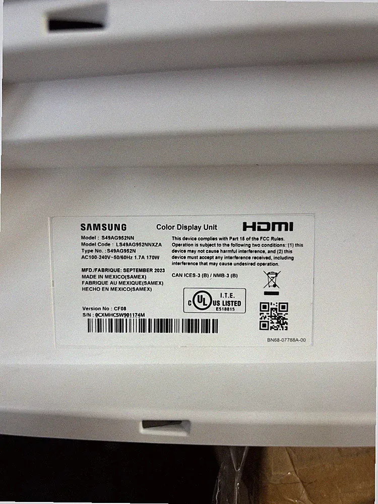 *FOR PARTS* Samsung Odyssey G9 49" Mini-LED Gaming Monitor.
