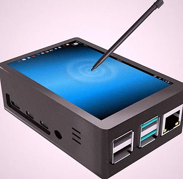 For Raspberry Pi 4 Touch Screen with Case, 3.5 Inch Touchscreen with Fan, 320X48