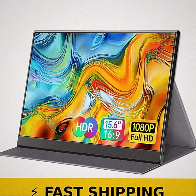 ForHelp 15.6" 1080P Portable Monitor - Ultra-Thin IPS Display