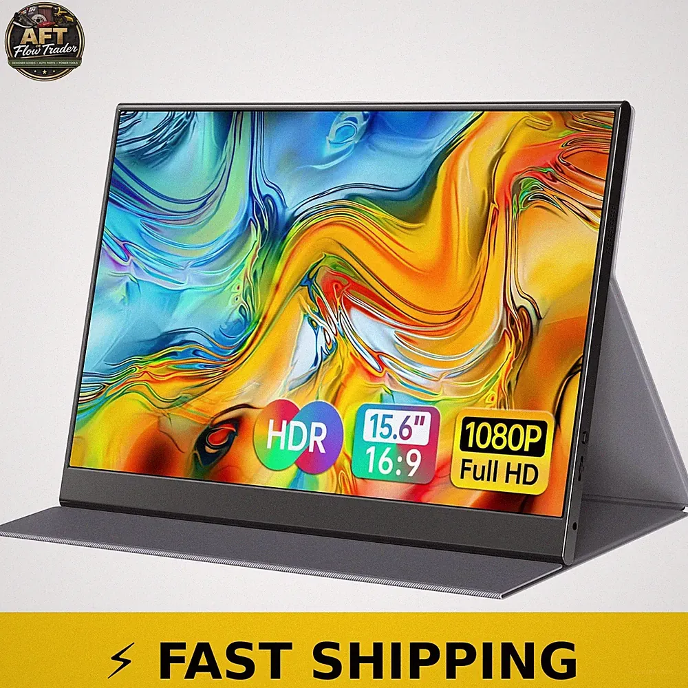 ForHelp 15.6" Portable Monitor - 1080P USB-C HDMI for Laptop, PC, Xbox