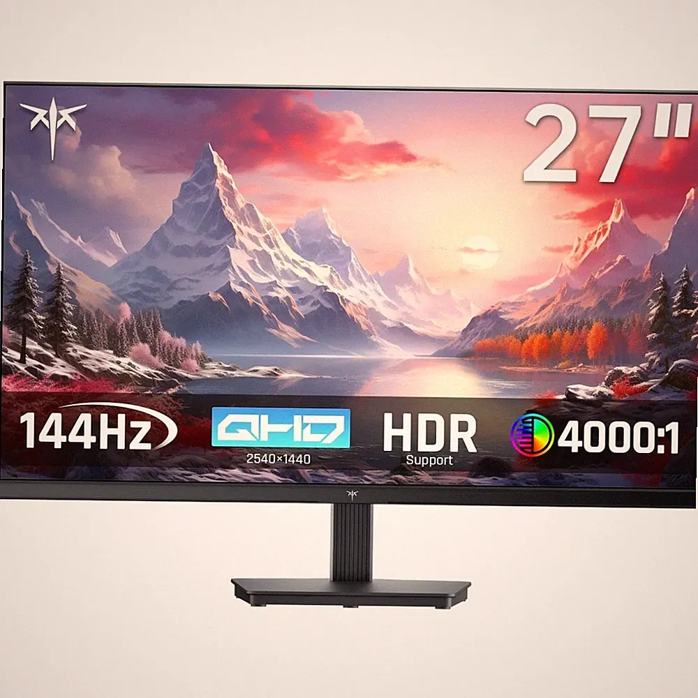 Frameless 27 Inch Gaming Monitor - 144Hz Refresh Rate & 4000:1 Contrast Ratio