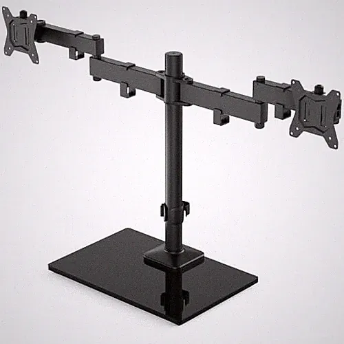 Freestanding Dual Monitor Stand, 32 Inch Dual Monitor Mount for 2 Screens