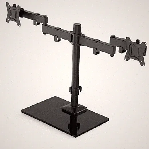 Freestanding Dual Monitor Stand, 32 Inch Dual Monitor Mount for 2 Screens