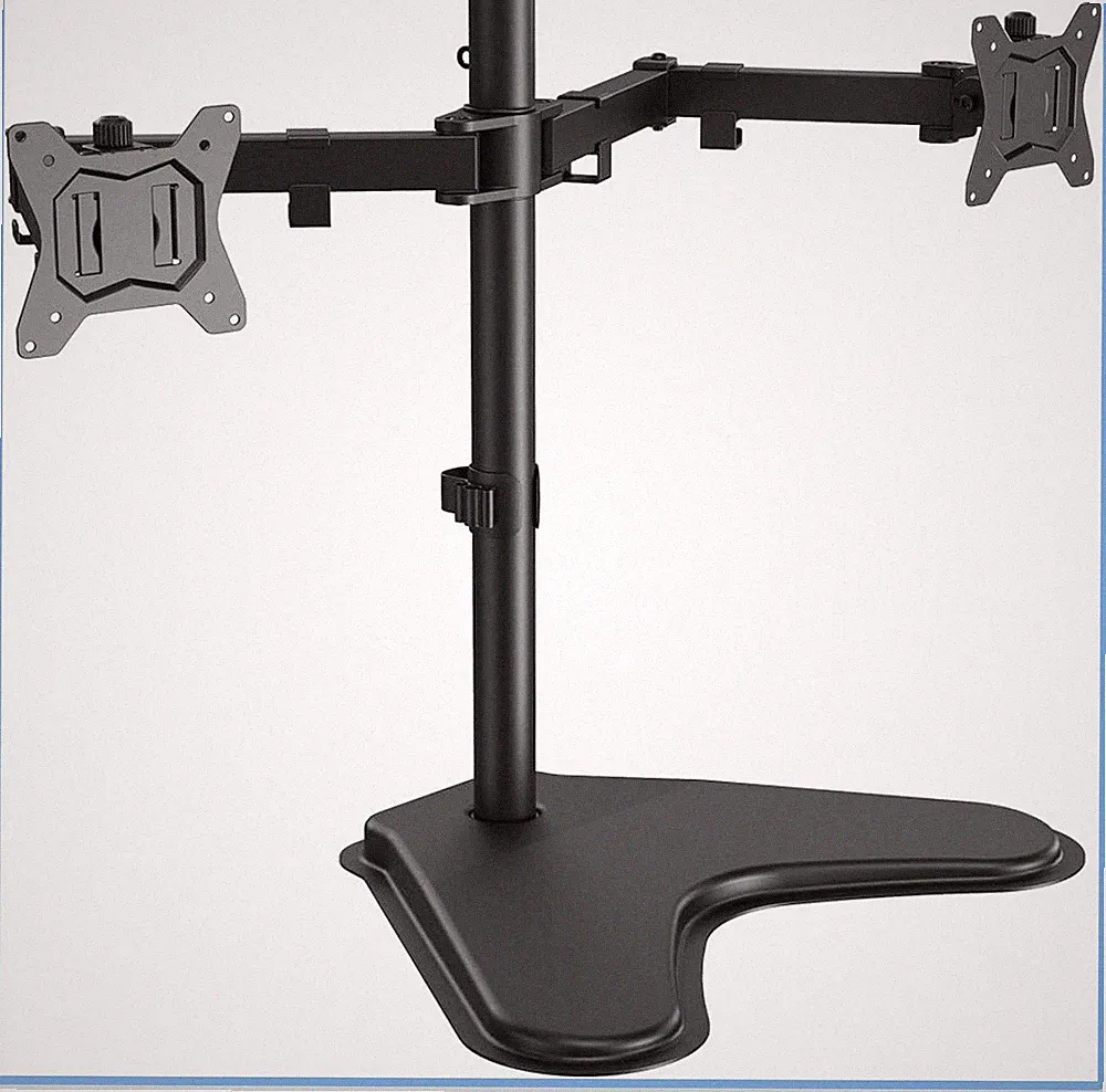 Freestanding Dual Monitor Stand for 2 Screens up to 32 inch, Heavy Duty