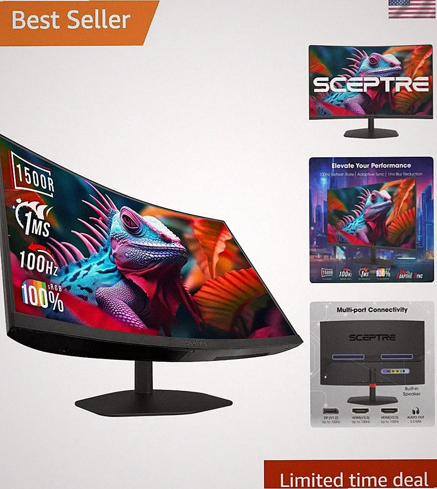 Full HD 27-Inch Curved Gaming Monitor with Built-in Speakers | 100Hz Refresh