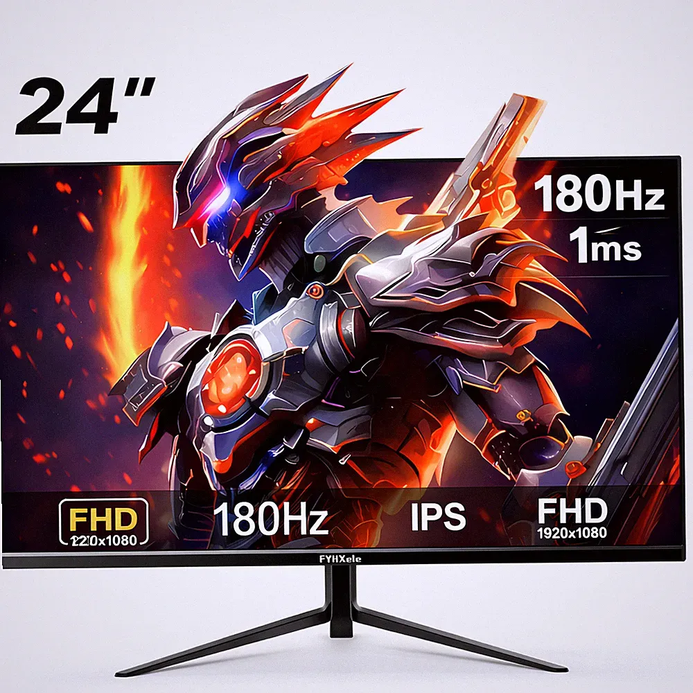 FYHXele 24 Monitor 180Hz Refresh Rate 1ms IPS FHD Gaming Screen G-Sync HDR