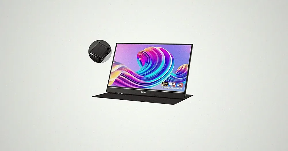 G-STORY Portable Monitor 14 Inch FHD 1080P IPS USB-C,USB-A Laptop Monitor
