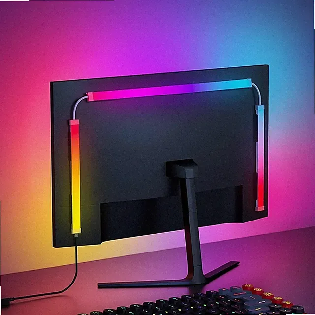 G100 LED Monitor Backlights for PC & Mac, LED Strip Lights that Sync with Scr...