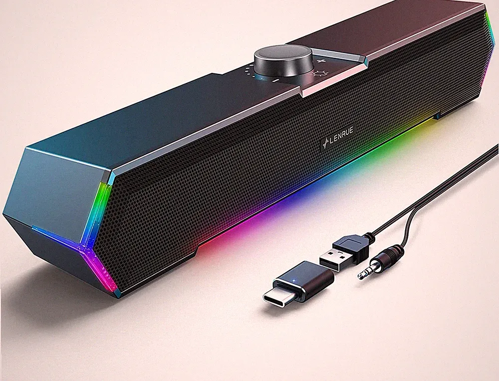 G11 Computer Speakers for Desktop, Touch Lights PC Speakers with Surge Clear Sou
