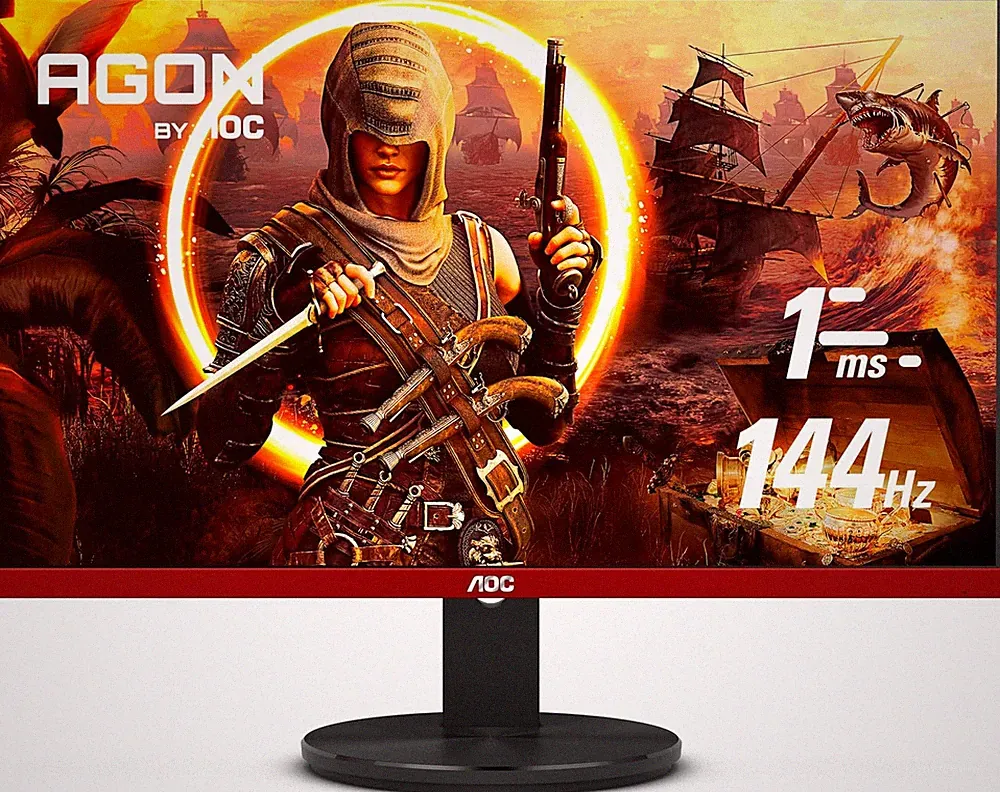 G2490VX 24" Frameless Gaming Monitor, FHD 144Hz, FreeSync, Zero Dead Pixels