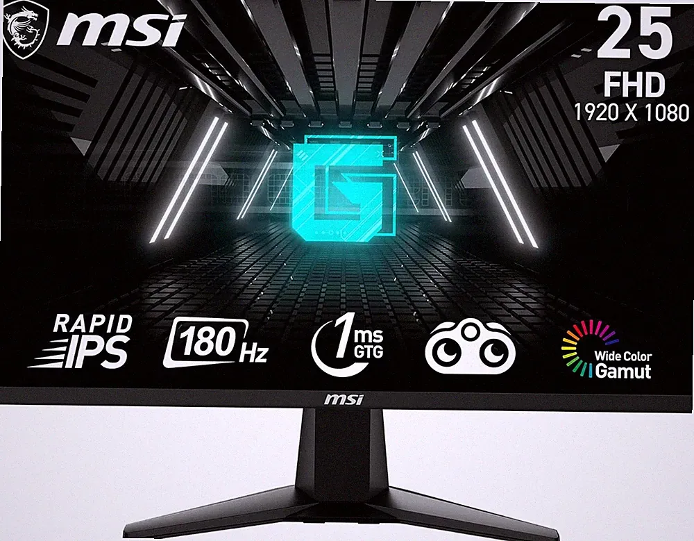 G255F 25-Inch 1920 X 1080 (FHD) Computer Monitor, 180Hz, Adaptive-Synch, HDMI, D