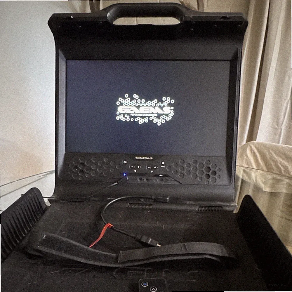 GAEMS Portable Monitor Case Black w/ Power Adapter, straps, remote and hdmi