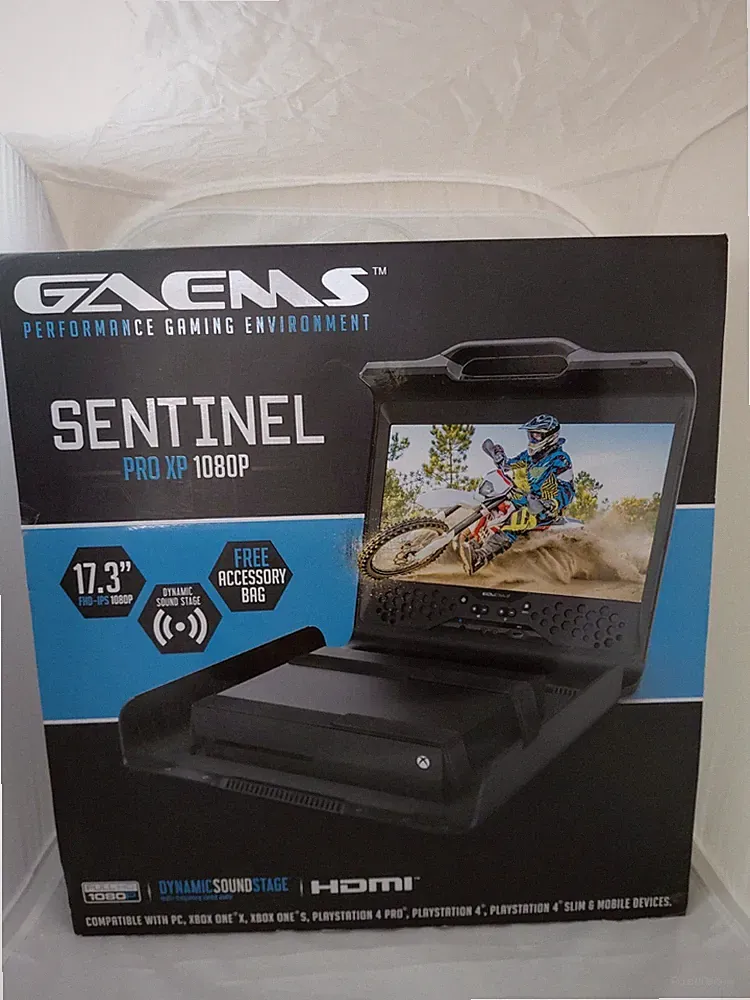 GAEMS Sentinel Pro XP 1080P 17.3" Portable Gaming Monitor Case PS4 Xbox One HDMI