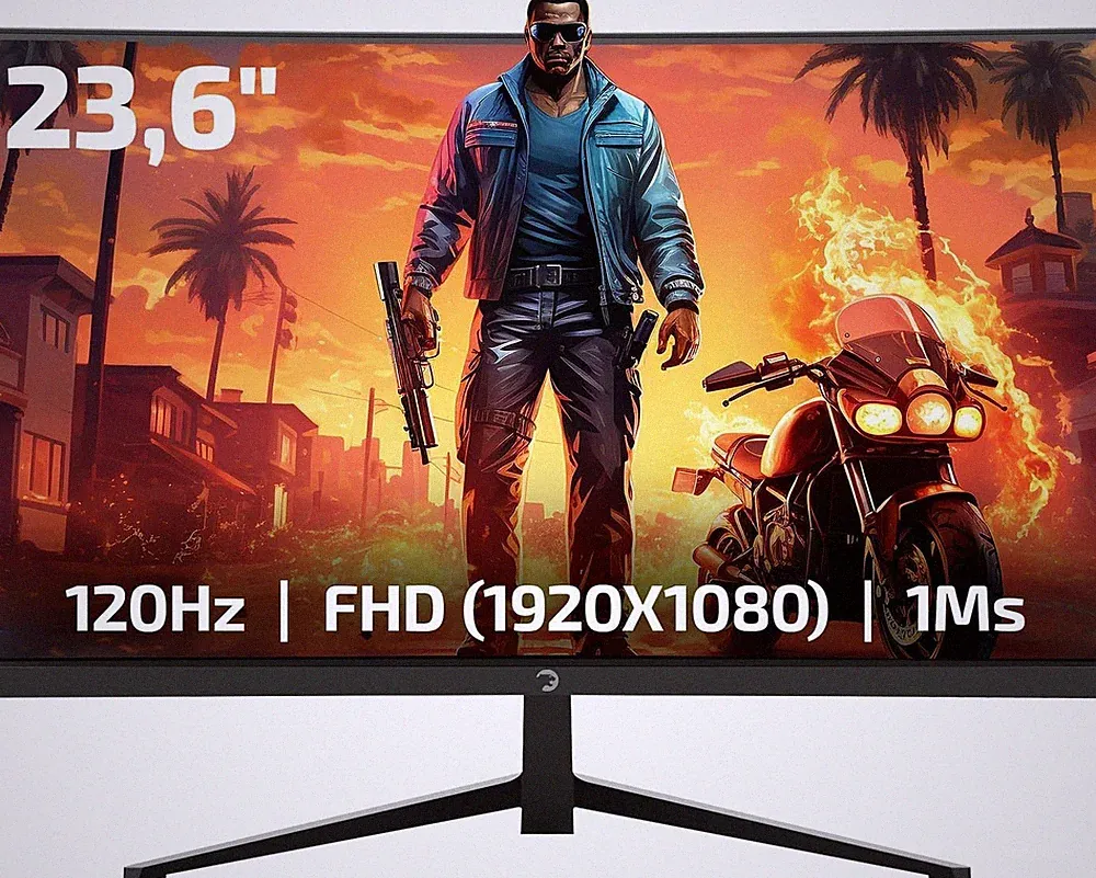 GAMEPOWER F10 23.6 Inch Curved Gaming Monitor, 120Hz 1080p HDMI and VGA Inputs