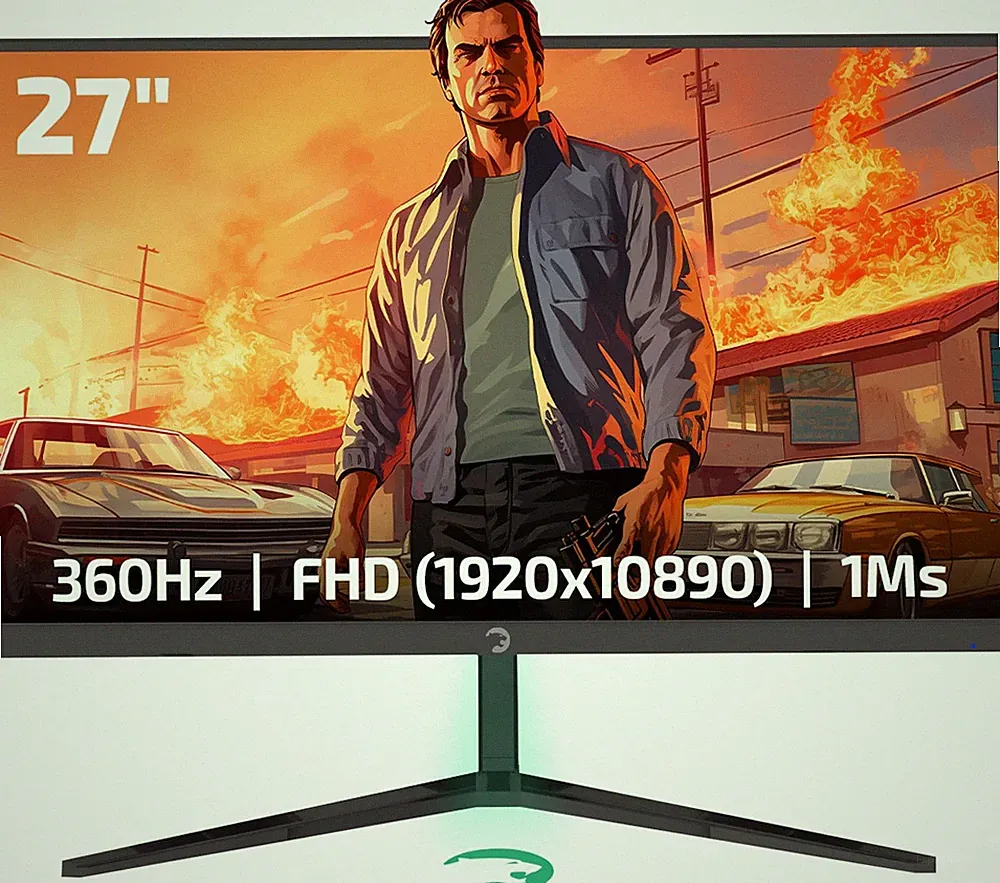 GAMEPOWER Rapid 27 inch Gaming Monitor 360Hz 1ms, 1080P 27" FHD - Flat, Black