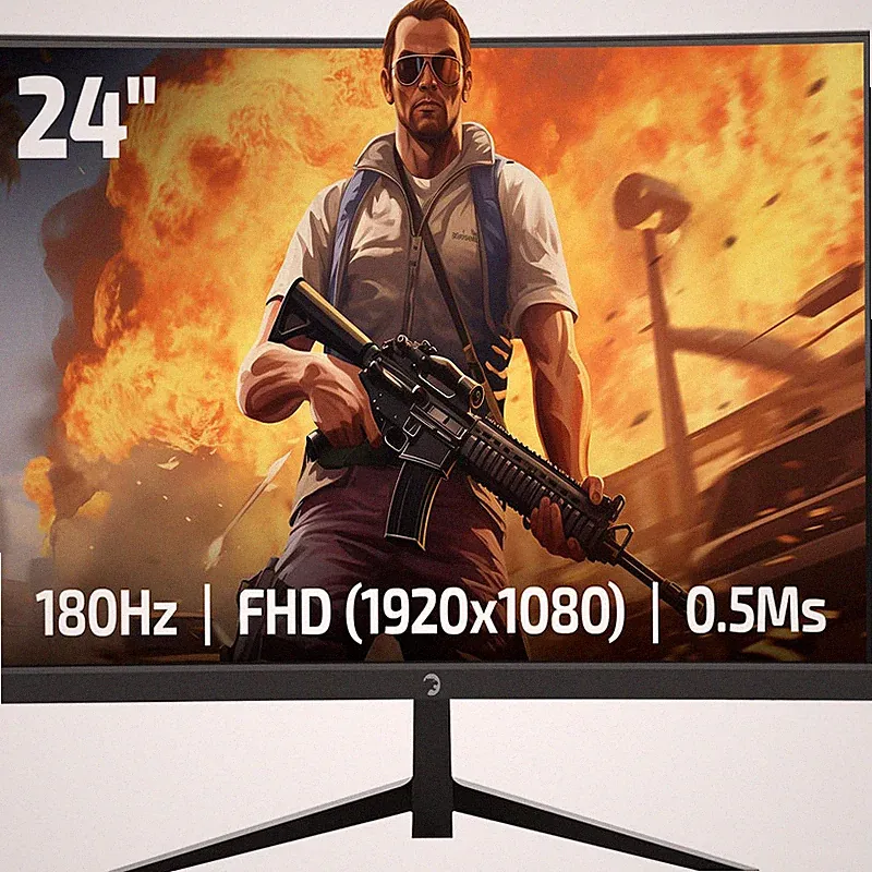 Gamepower T40 23.6 Inch Curved Gaming Monitor 180Hz 1080P Display 0.5Ms