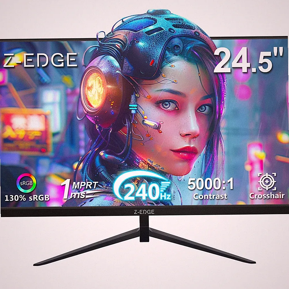 Gaming Monitor 24.5 1080p 240Hz 165Hz 144Hz VA MPRT 1ms UG25I Z-Edge inch 16.7M