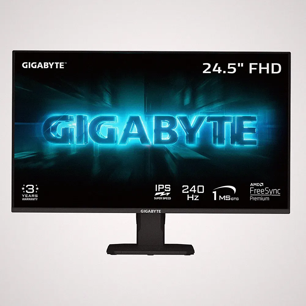 Gaming Monitor 24.5 FHD IPS 240Hz SuperSpeed GIGABYTE GS25F2A computer desktop