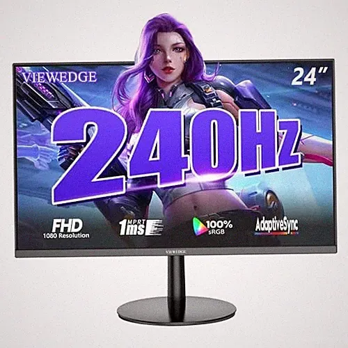 Gaming Monitor 24 inch 240Hz, VA 1ms, FHD 1080p and HDR 10 PC Computer 24 Inch