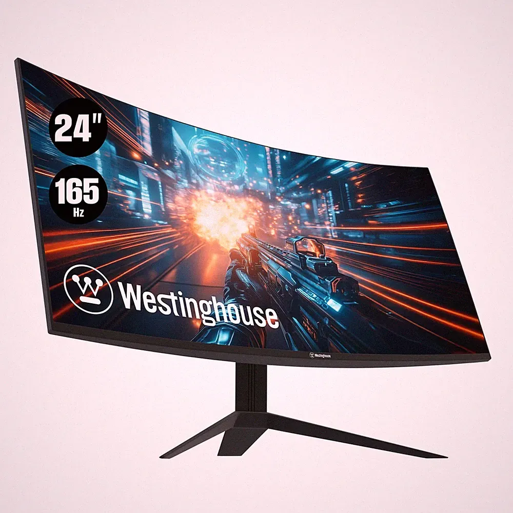 Gaming Monitor 24 Inch Curved 165Hz 1ms FHD 1080P Westinghouse WC24RX6230 30001