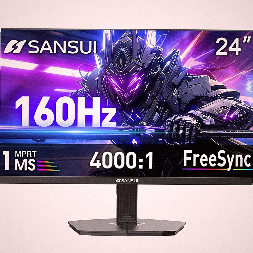 Gaming Monitor 24 Inch FHD 1080P 160Hz 1ms SANSUI ES-G24F4M Computer Screen Sync