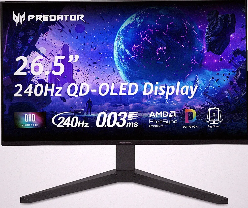 Gaming Monitor 26.5 QHD 2560x1440 240Hz QD OLED Acer Predator X27U