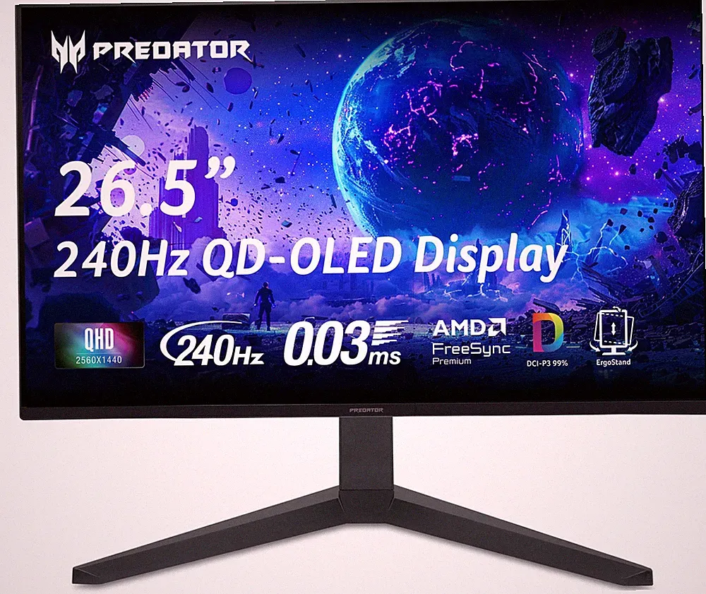 Gaming Monitor 26.5 WQHD 2560x1440 240Hz QD OLED Acer Predator X27U Tilt