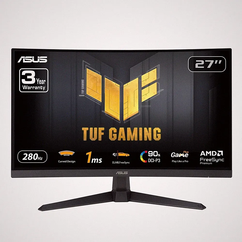 Gaming Monitor 27 1080P 280Hz 1ms Curved Black ASUS VG27VQM1B DCI-P3 Full 1500R