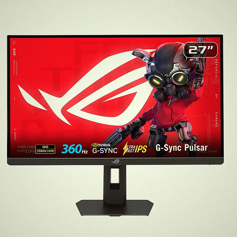 Gaming Monitor 27 1440p 360Hz G SYNC HDR ASUS ROG XG27AQNGV Black Inch