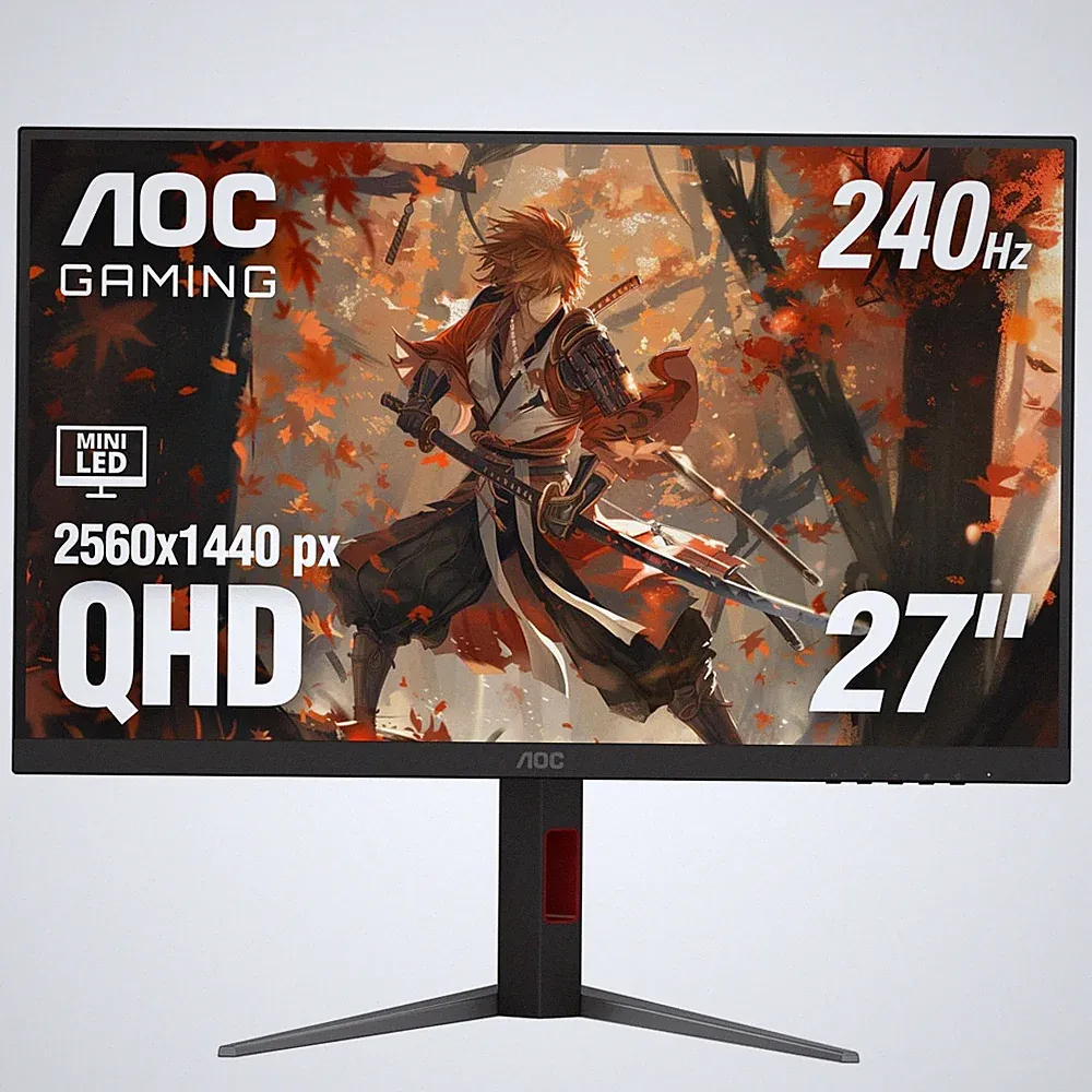 Gaming Monitor 27 240Hz Mini LED QHD 1440p 1ms AOC Q27G4ZMN inch
