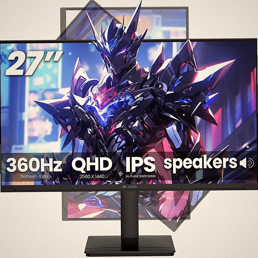 Gaming Monitor 27 360Hz 2K 1440P IPS Adjustable Black CR270QW CRUA 120sRGB Built