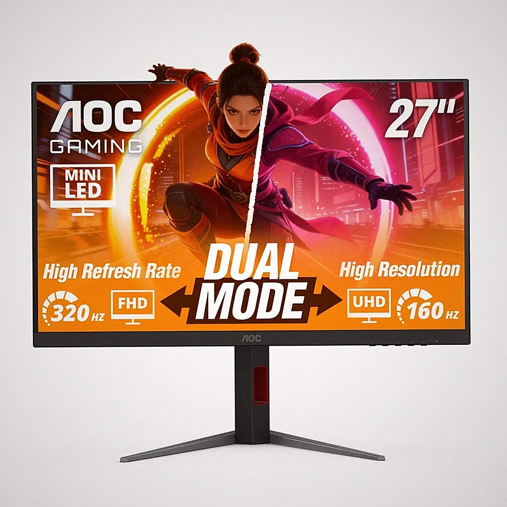 Gaming Monitor 27 4K Mini LED 320Hz G SYNC AOC U27G4XM Black