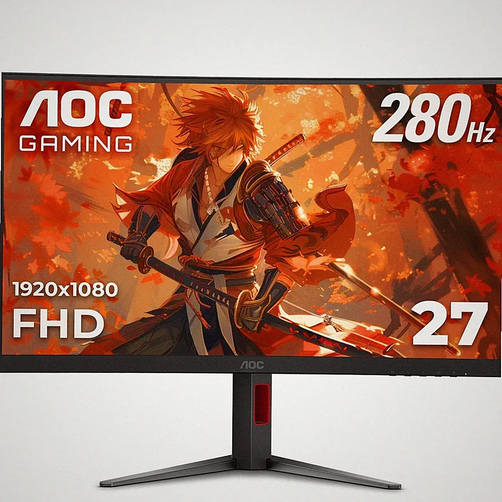 Gaming Monitor 27 FHD 280Hz Curved VA 0.3ms HDR AOC C27G4ZH Inch computer