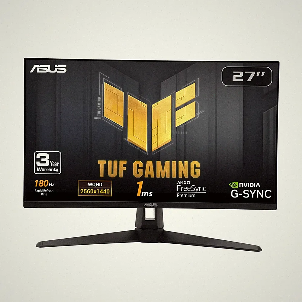Gaming Monitor 27 Inch 1440p 180Hz G SYNC ASUS TUF VG27AQ3A screen