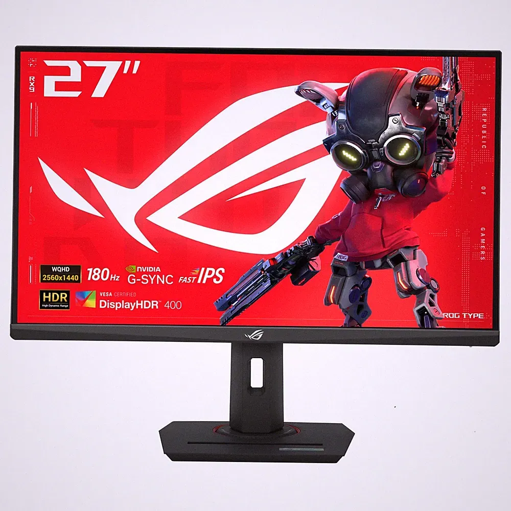 Gaming Monitor 27 Inch 1440p 180Hz USB C G SYNC HDR ASUS ROG XG27ACS