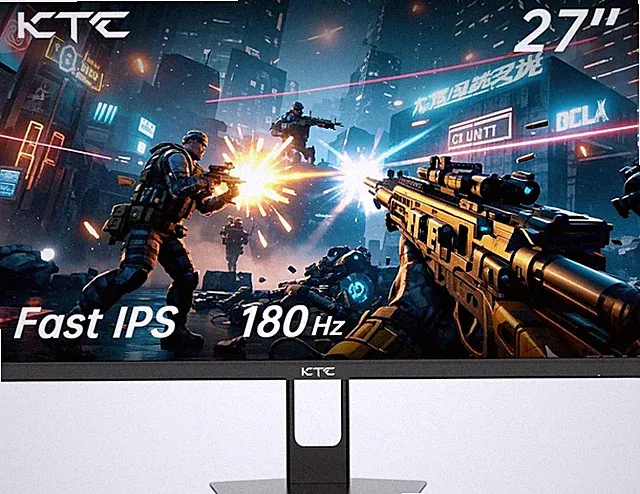 Gaming Monitor 27 Inch 180Hz 1Ms | Fast IPS Screen 1080P Monitor|2 X HDMI 2.0 &1
