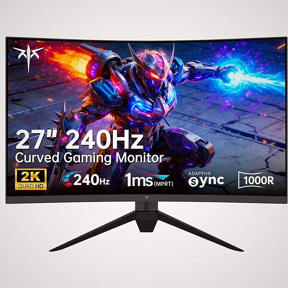Gaming Monitor 27 Inch 240Hz Curved 2K QHD - KTC H27S25E