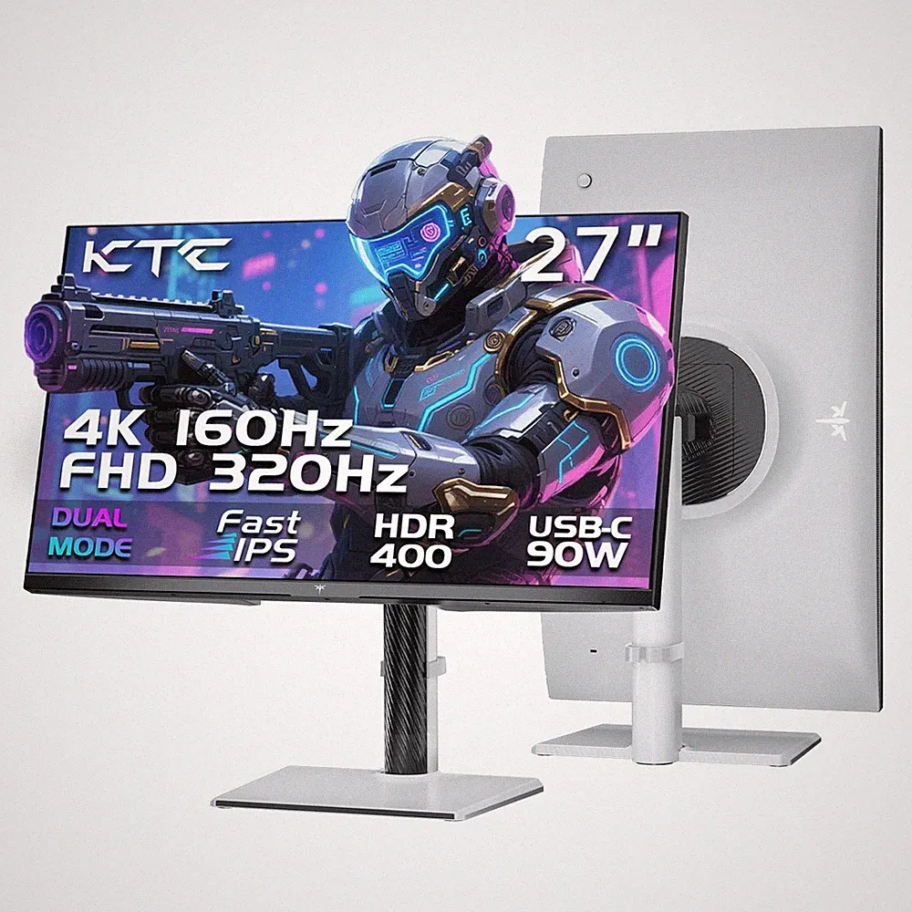Gaming Monitor 27 Inch 4K 160Hz IPS HDR400 90W Type C H27P6 Dual Mode 320Hz Fast