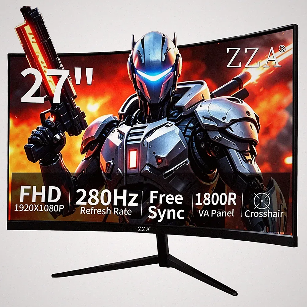 Gaming Monitor 27 Inch Curved 280Hz FHD 1080P 1ms AMD FreeSync Z27H Premium sRGB