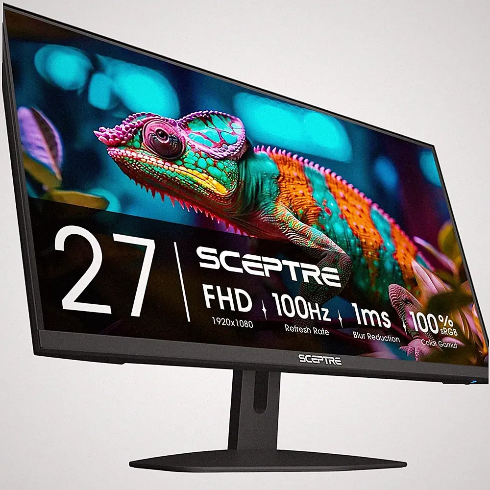 Gaming Monitor 27 Inch FHD 1080p 100Hz 1ms DisplayPort HDMI Sceptre E275W-FW100T