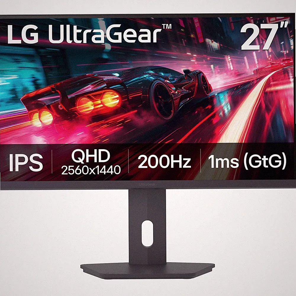 Gaming Monitor 27 inch QHD 2560 x 1440 200Hz 1ms LG 27G610A-B Black